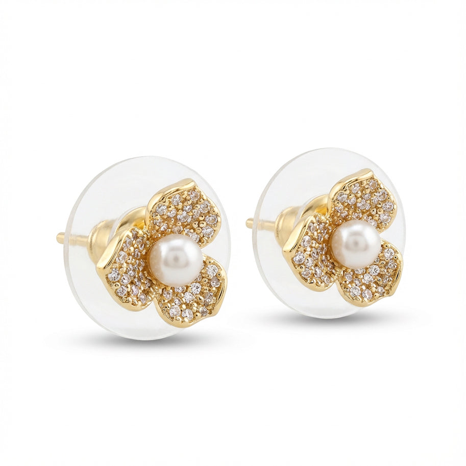 Topos 196 Flor Circones Perla X Par Rodinados