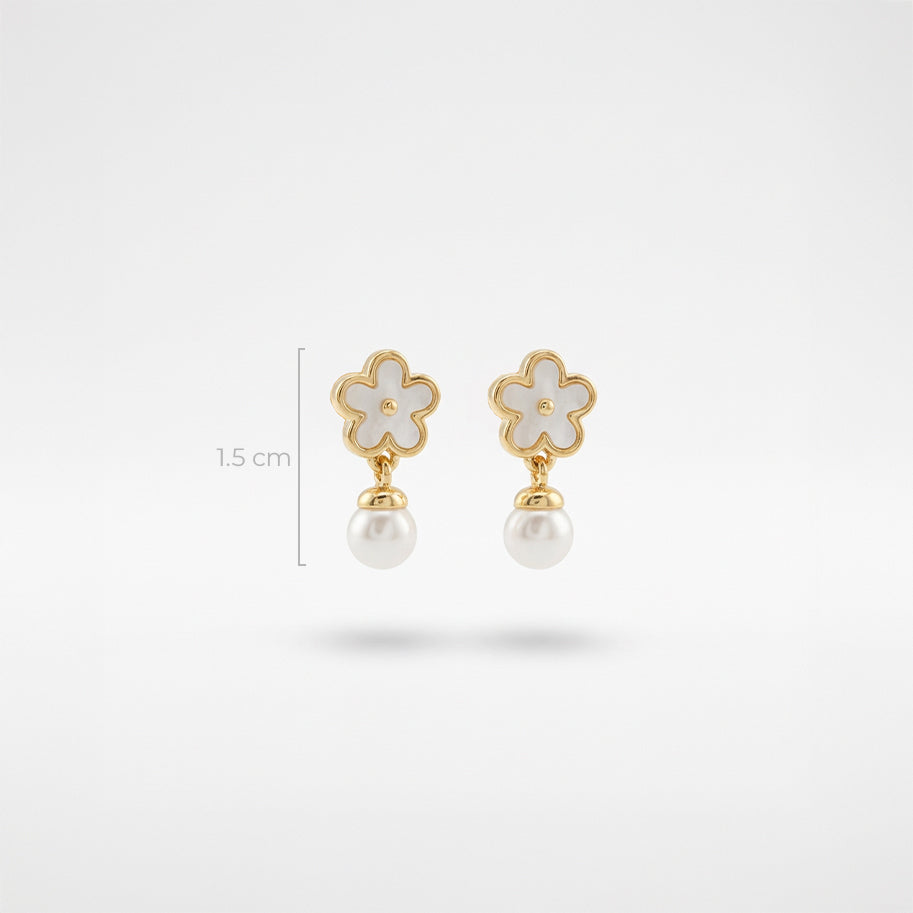 Topos 197 Flor Nacarada Perla X Par Rodinados