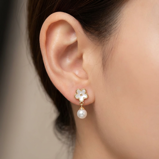 Topos 197 Flor Nacarada Perla X Par Rodinados