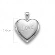 Relicario De Acero Corazón Love Plateado