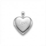 Relicario De Acero Corazón Love Plateado