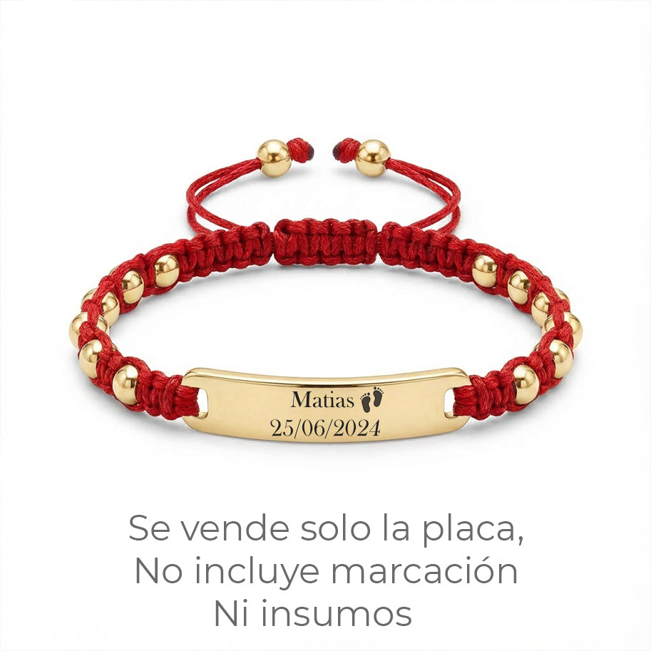 Placa De Acero Para Tejer 3.5 x 0.6 Cms Pulsera Dorado