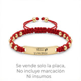 Placa De Acero Para Tejer 3.5 x 0.6 Cms Pulsera Dorado