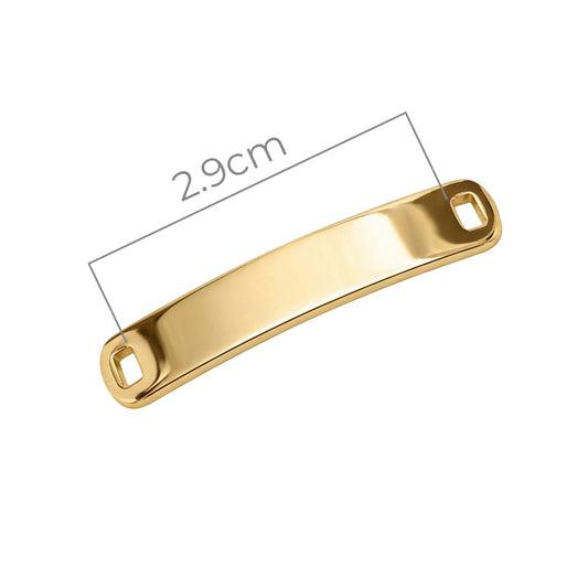 Placa De Acero Para Tejer 3.5 x 0.6 Cms Pulsera Dorado