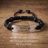 Placa De Acero Curva Para Tejer 4.5 x 1.0 Cms Pulsera Plateado