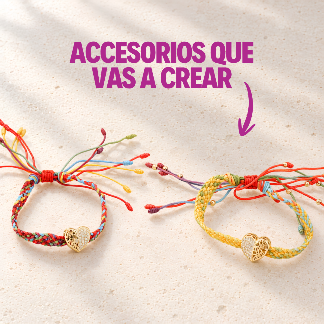 Kit de Kumihimo Cuadrado + Curso Virtual Gratis