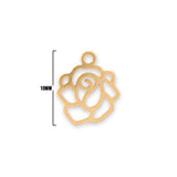 Mini Dije Rosa 10 Gold Filled x Unidad
