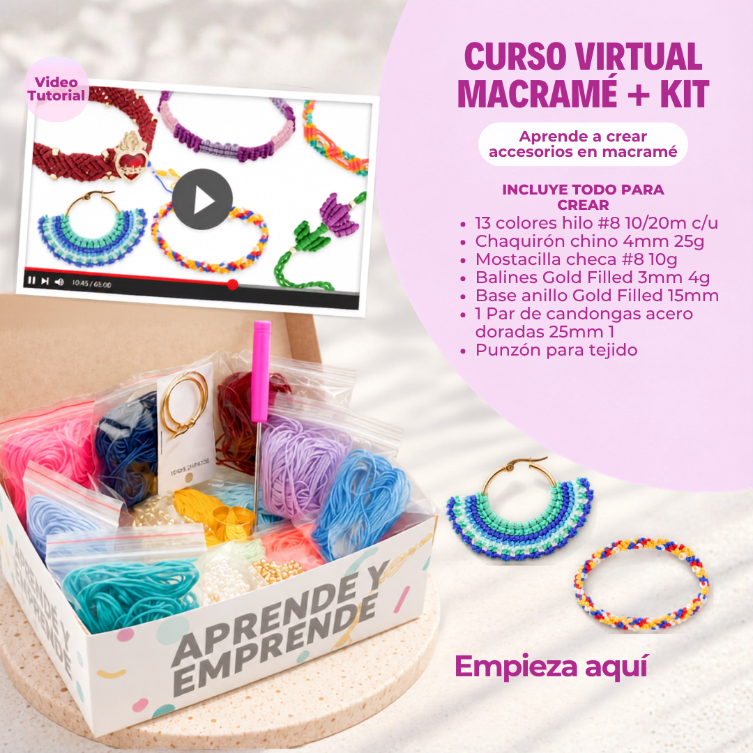 Kit De Macramé + Curso Virtual Gratis