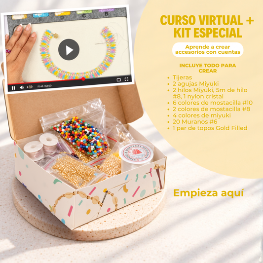 Kit Especial Miyuki y Mostacilla + Curso Virtual Gratis
