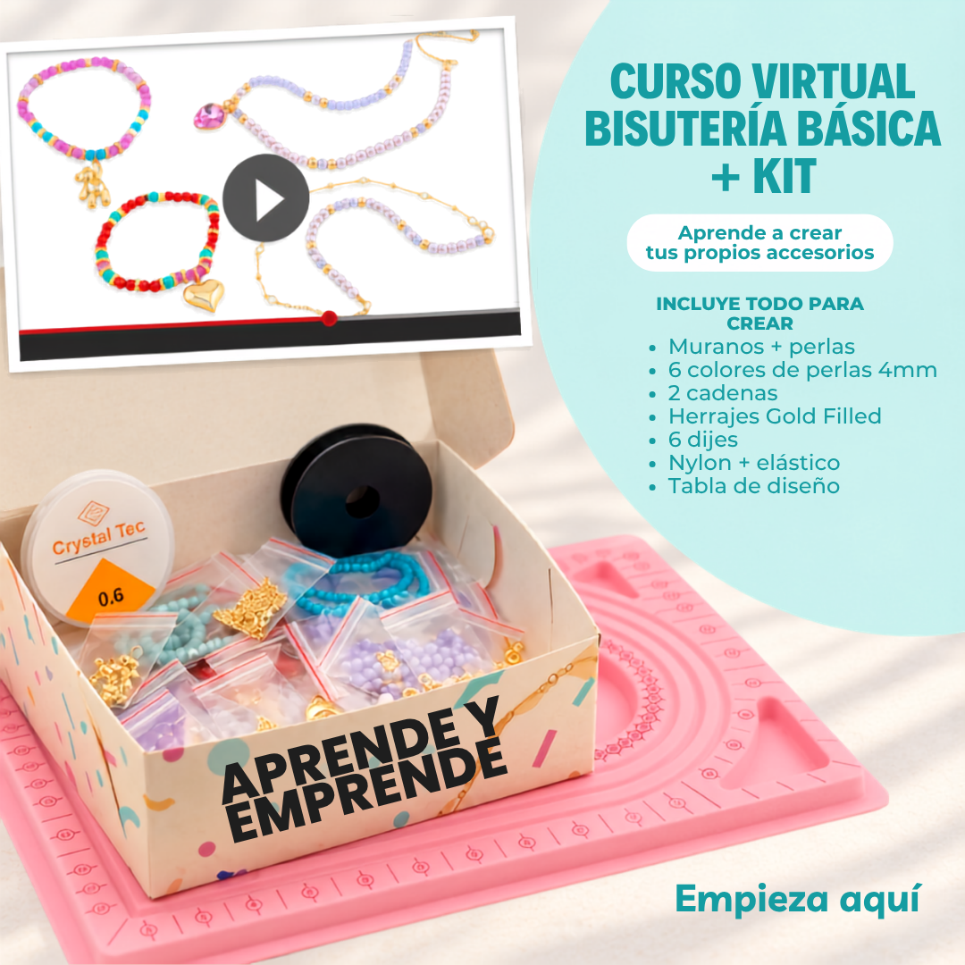 Kit Bisutería Básica + Curso Virtual Gratis