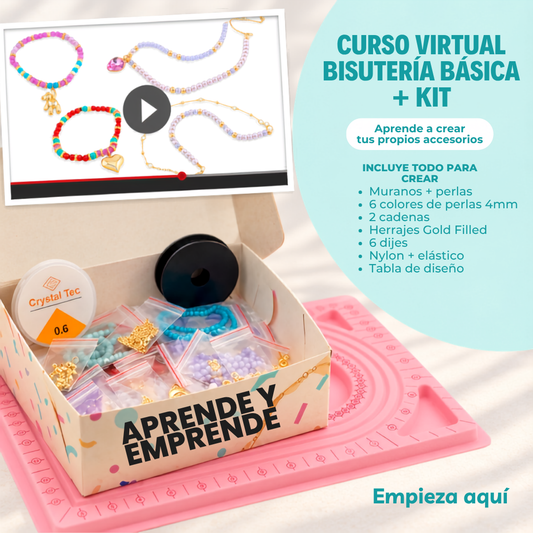 Kit Bisutería Básica + Curso Virtual Gratis