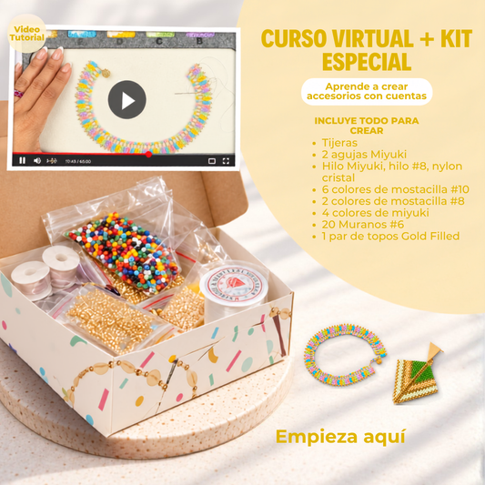 Kit Especial Miyuki y Mostacilla + Curso Virtual Gratis
