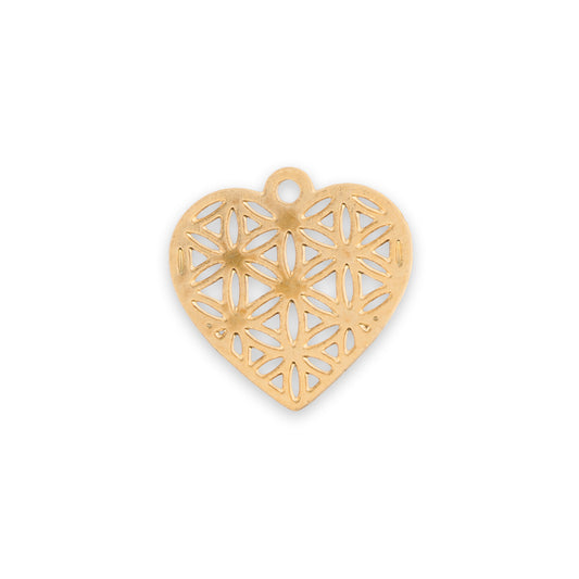 Mini Dije Corazón 20 Gold Filled x Unidad