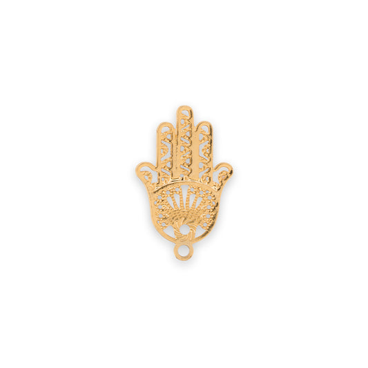 Mini Dije Mano De Hamsa 24 Gold Filled x Unidad