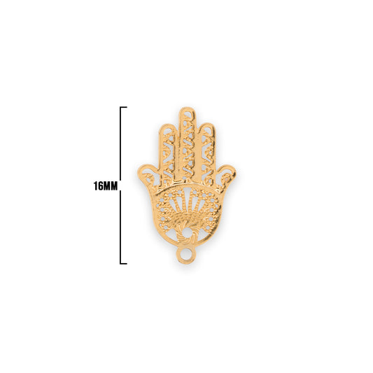 Mini Dije Mano De Hamsa 24 Gold Filled x Unidad