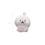 Dije Conejito Cachetón Peludo Acrílico