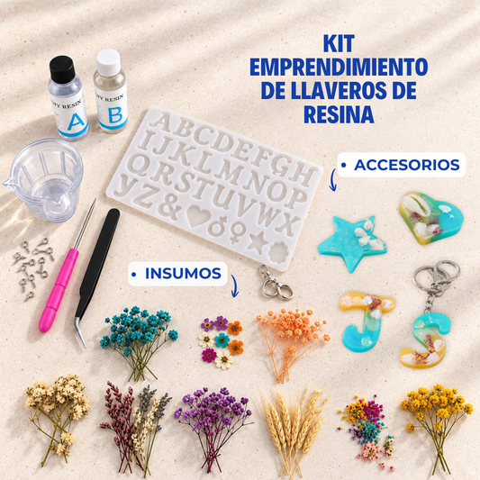 Kit Emprendimiento De Llaveros De Resina