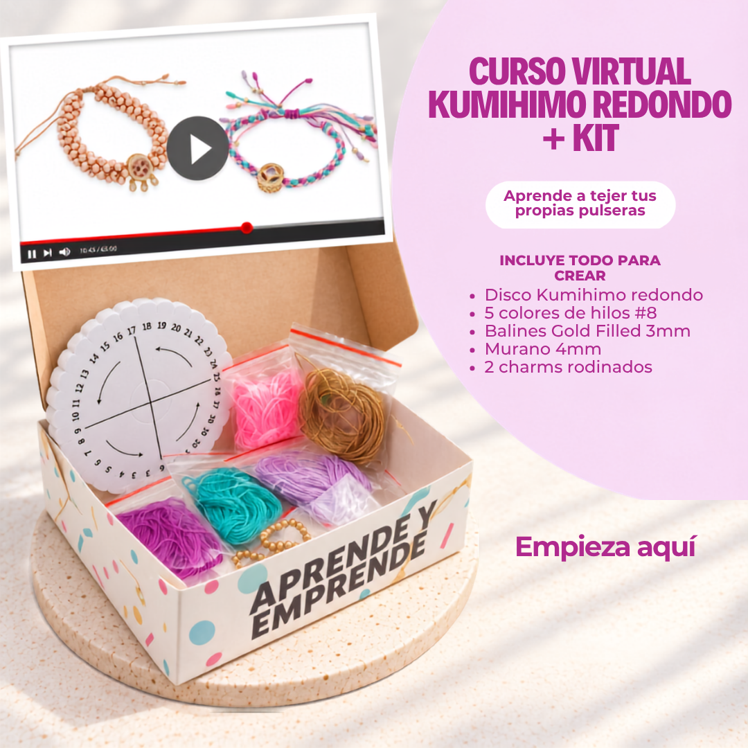 Kit De Kumihimo Redondo + Curso Virtual Gratis
