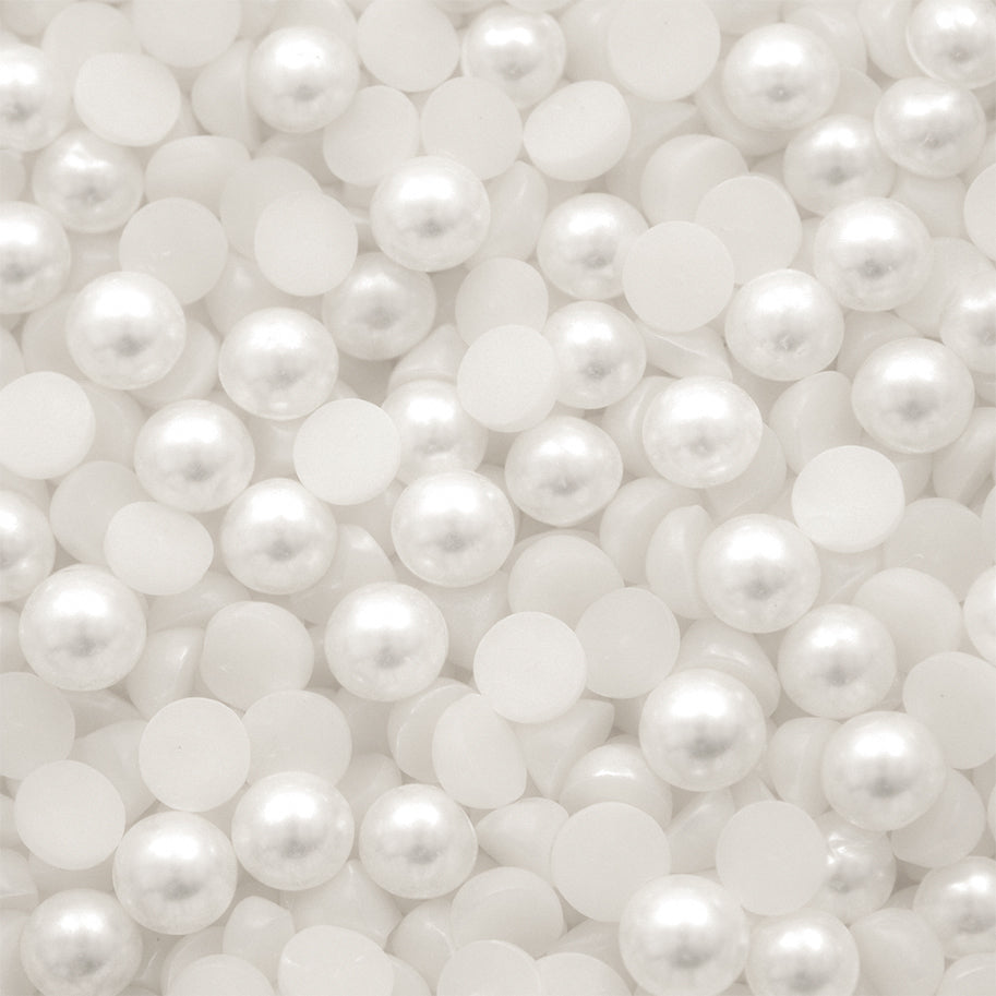 Media Perla Plástica 4mm Blanca x 10.000 Unidades