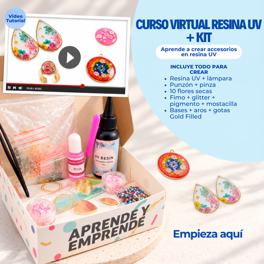 Kit De Resina UV + Curso Virtual Gratis