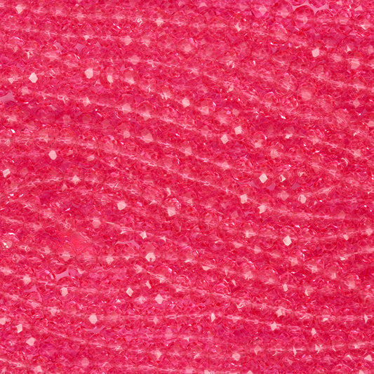 Sarta Murano 6mm / Rosado Transparente / 50