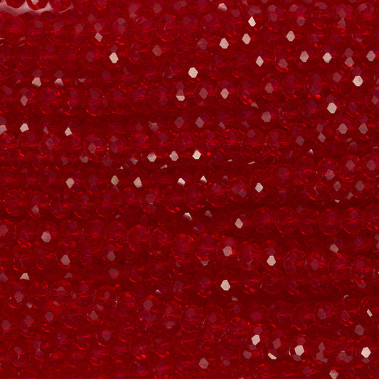 Sarta Murano 6mm / rojo oscuro transparente / 55