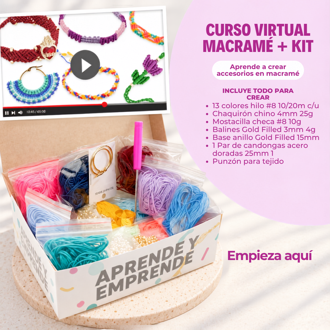Kit De Macramé + Curso Virtual Gratis