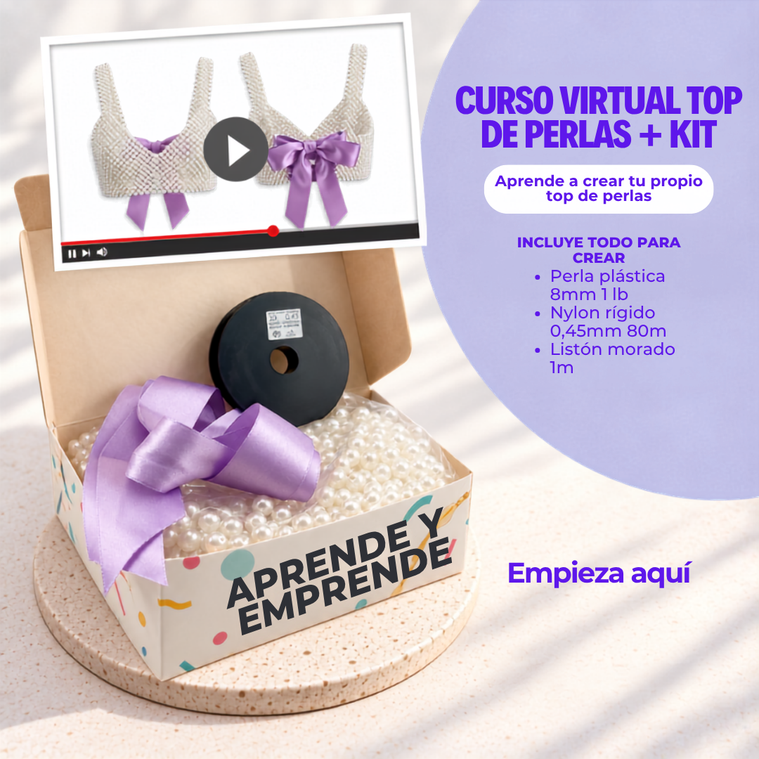 Kit de Top De Perlas + Curso Virtual Gratis