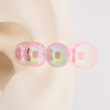 Ear Cuff Linea Economica rosado trasparente 01