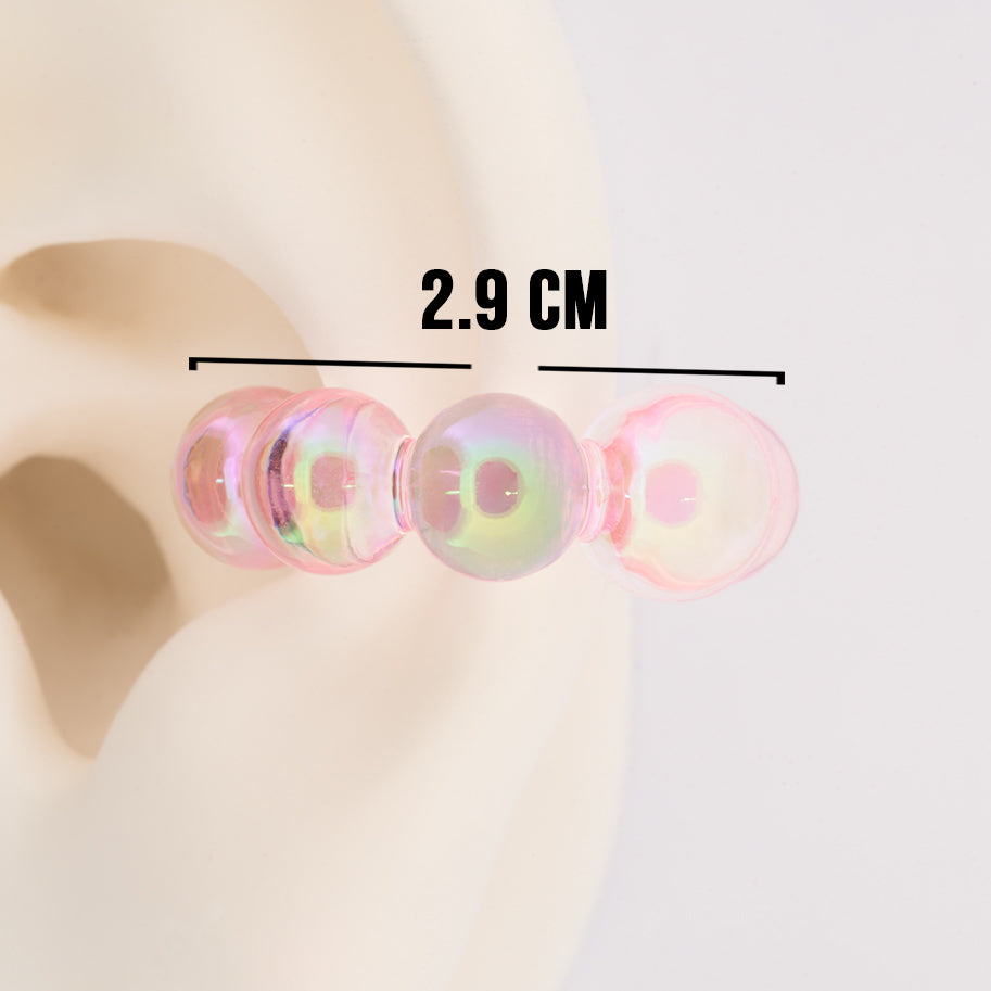Ear Cuff Linea Economica rosado trasparente 01