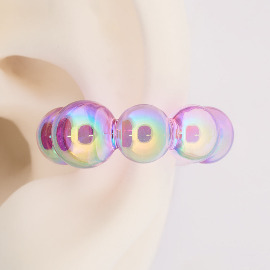 Ear Cuff Linea Economica morado trasparente 03