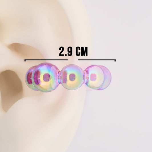 Ear Cuff Linea Economica morado trasparente