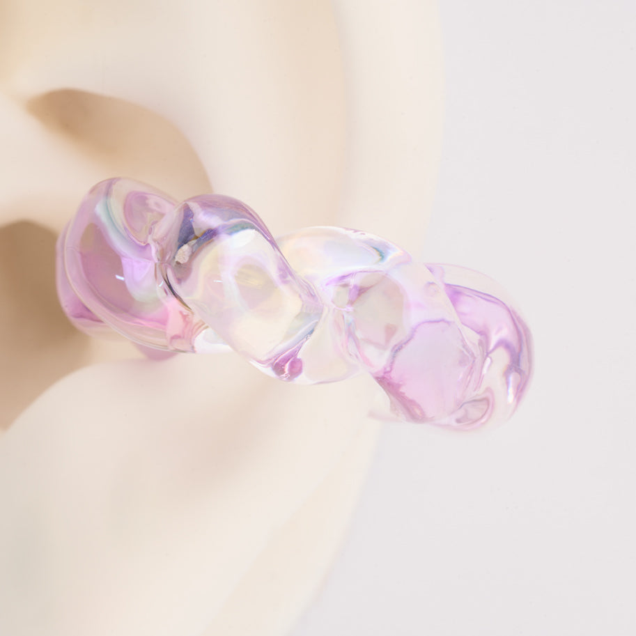 Ear Cuff Linea Economica morado trasparente 05