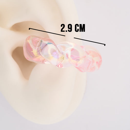 Ear Cuff Linea Economica rosado trasparente