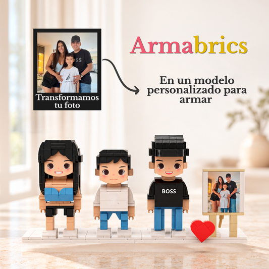Armabrics 3 Personas + Foto + Base y Envío Gratis