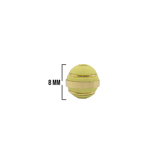 Bola Neopreno 3 Argollas Doradas 8mm / Amarillo Pollito