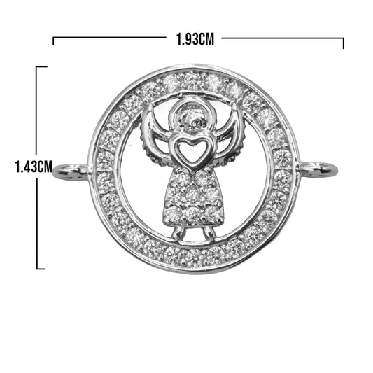Dije Angel De La Guarda Plateado Rodinado