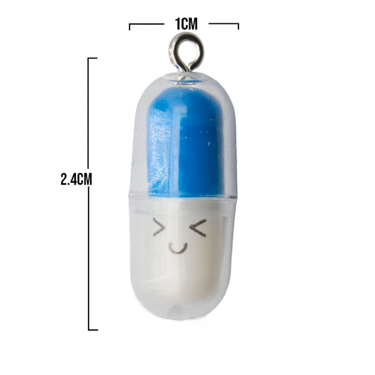 Dije Capsula Azul Acrílico