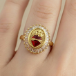 Anillo Ajustable Sagrado Corazón Circones Rodinado