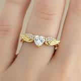 Anillo Alas Corazón C #64 Rodinado
