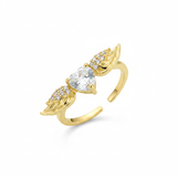 Anillo Alas Corazón C #64 Rodinado