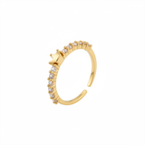 Anillo B #73 Ajustable Circones Y Corona Lisa Rodinado