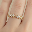Anillo B #77 Ajustable Flores Pequeñas Circones Rodinado