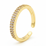 Anillo C #94 Ajustable Dorado Rodinado