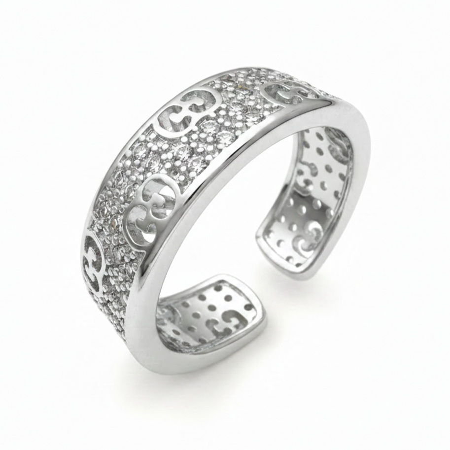 Anillo D# 29 Ajustable GC Plateado Rodinado