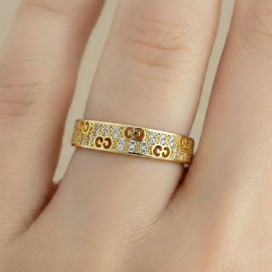 Anillo D #30 Ajustable GC Dorado Rodinado