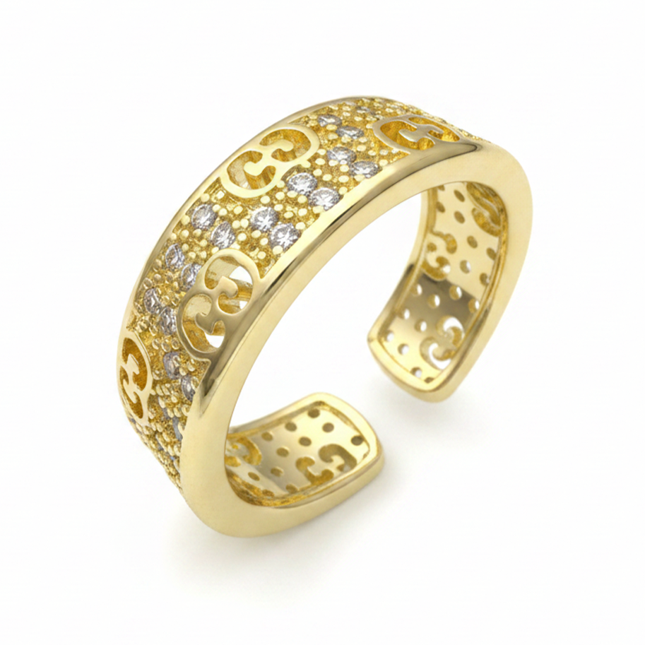 Anillo D #30 Ajustable GC Dorado Rodinado