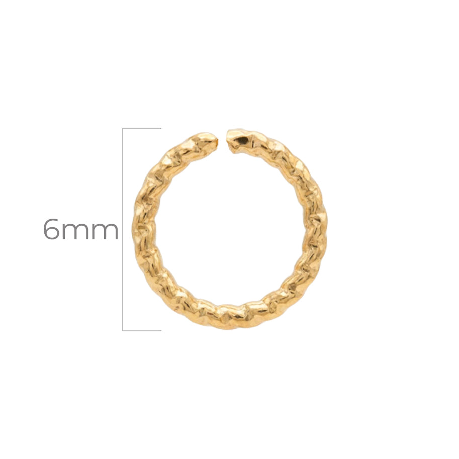 Argolla 6mm Diamantada Gold Filled x Gramo