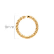 Argolla 8mm Diamantada Gold Filled x Gramo
