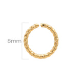 Argolla 8mm Diamantada Gold Filled x Gramo